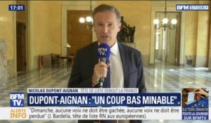 "On en a ras-le-bol de ce duel minable" Nicolas Dupont-Aignan refuse l'appel au rassemblement de Jordan Bardella