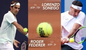 Le retour de Federer face aux premiers pas de Sonego