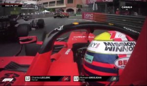 Belle manoeuvre de Leclerc qui passe Grosjean