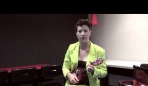 Amanda Palmer wishing the AU review a Happy 5th Birthday - in song on ukulele!