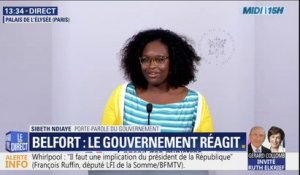 Sibeth Ndiaye "confirme" que "le gouvernement n'était pas au courant" des projets de restructuration de General Electric