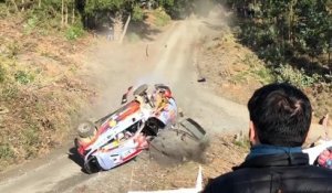 Le spectaculaire crash du leader du Championnat du monde de WRC au Chili