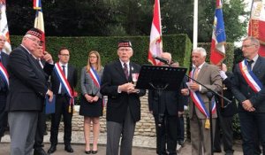 75e anniversaire du Débarquement. Au Hell’s corner, une plaque en mémoire des soldats canadiens