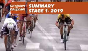 Summary - Stage 1 - Critérium du Dauphiné 2019