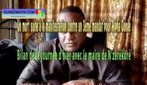 Moriba Albert Delamou, maire de la commune urbaine de N’zérékoré sur le bilan de la manifestation contre un 3ème mandat pour Alpha Condé