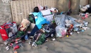 Les images de la honte à la mer du Nord, une plage jonchée de déchets en tout genre