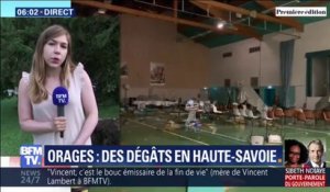 Haute-Savoie: à cause des orages, le toit de la salle des fêtes de la commune de Doussard s'est effondré