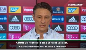 Bayern - Kovac : "Hummels a refusé la concurrence avec Süle et Hernandez"