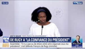 Sibeth Ndiaye déclare que François de Rugy "conserve bien évidemment la confiance du Président et du Premier ministre"