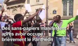 Les sans-papiers évacués du Panthéon continuent à manifester