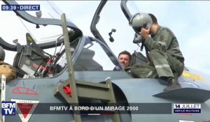 "La pression monte un peu." À bord d'un mirage 2000, notre journaliste Igor Sahiri s'apprête à décoller