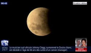 Les belles images de l'éclipse partielle de Lune survenue cette nuit