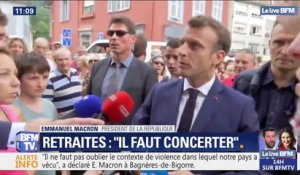 Emmanuel Macron sur les retraites: "Il faut concerter car les situations sont très différentes selon les secteurs"