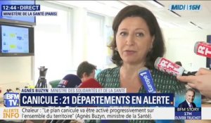 Agnès Buzyn sur la canicule: "Nous rappelons que les consignes de vigilance s'adressent aussi aux personnes bien portantes"