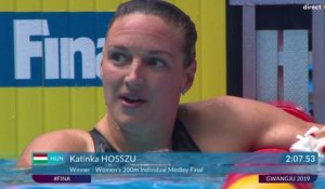 Mondiaux de natation 2019 : 4e titre mondial pour Katinka Hosszú en 200 m 4 nages