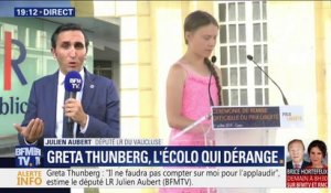 Greta Thunberg à l'Assemblée: pour Julien Aubert (LR), "c'est un pur objet de communication et d'instrumentalisation du débat politique"