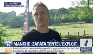 Franky Zapata n'a pas réussi à traverser la Manche sur son Flyboard