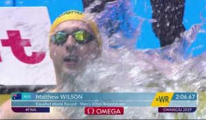 Gwangju 2019 : Matthew Wilson égale le record du monde de Watanabe sur 200 m brasse