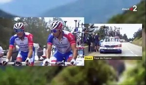 Tour de France : Regardez les images terribles de l'abandon surprise, en larmes, peu après 15h du Français Thibaut Pinot
