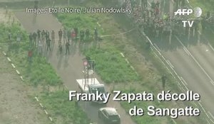 Images aériennes de la traversée de la Manche de Franky Zapata