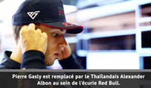 F1 - Gasly remplacé par Albon chez Red Bull