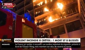 Les images des pompiers du terrible incendie cette nuit dans le périmètre de l'Hôpital Henri-Mondor à Créteil