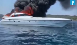 Corse : le rappeur Gims et cinq autres personnes abandonnent un bateau en feu