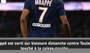PSG - Mbappé absent plusieurs semaines