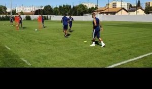 OL : exercice entraînement avec Memphis Depay, Jean Lucas, Tiago Mendes, Bertrand Traoré