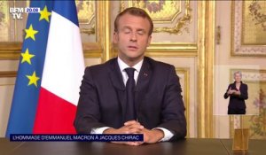 Emmanuel Macron "a poour Jacques Chirac de la reconnaissance"