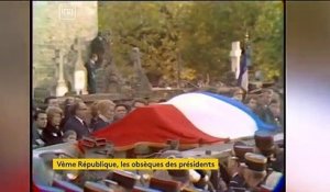 Avant ceux à  Chirac, les derniers adieux à de Gaulle, Pompidou et Mitterrand