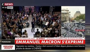 Regardez en vidéo l'émotion d'Emmanuel Macron à Rodez qui évoque le drame de la Préfecture de Police de Paris et la minute de silence