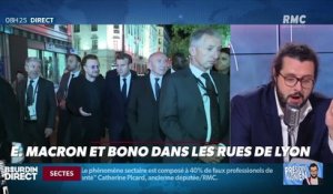 Président Magnien ! : Macron et Bono dans les rues de Lyon - 10/10