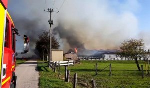Haréville : incendie dans une exploitation agricole
