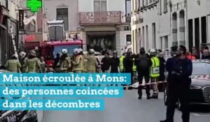 Maison écroulée à Mons: des personnes coincées dans les décombres