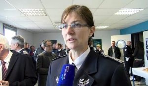Karine Paravisini, commissaire du district de Martigues et le sous-préfet d'Istres, Jean-Marc Sénateur.