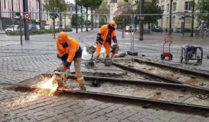 Mulhouse : Maintenance sur les voies du tram