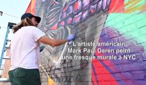 Un artiste californien célèbre la sortie du nouveau "Terminator" avec une fresque murale