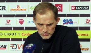 Football - Ligue 1 - Thomas Tuchel en conférence de presse après la défaite du PSG contre Dijon