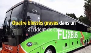 Quatre blessés graves dans un accident de car