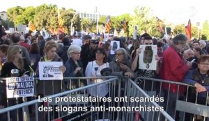 Manifestation indépendantiste à Barcelone contre une visite du roi d'Espagne