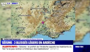Christine Bonnard, sous-préfète du Nyons: "Un blessé grave" mais "aucun dégât important" après le séisme dans la Drôme