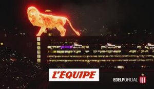 Un lion géant en réalité augmentée enflamme un stade argentin - Foot - WTF