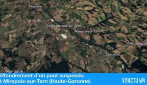 Mirepoix-sur-Tarn : un pont suspendu s'effondre