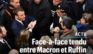 Macron pris à partie par Ruffin à Amiens