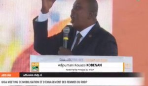 Adjoumani au giga meeting des femmes RHDP : Le président Alassane Ouattara est le véritable héritier d`Houphouët-Boigny
