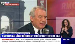 "C'est un immense choc pour nous tous." L'émotion de François Bayrou en apprenant la mort des 13 soldats au Mali dont 7 étaient de Pau