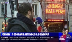 Le nom de "Johnny Hallyday" brille de nouveau sur la façade de l'Olympia à Paris avant une journée d'hommages