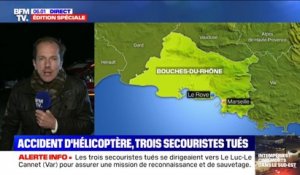 Intempéries dans le sud-est: 3 secouristes ont été tués dans un accident d'hélicoptère près de Marseille