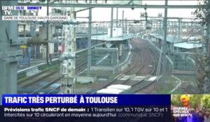Grève: la gare de Toulouse est totalement déserte, le trafic interrompu toute la journée